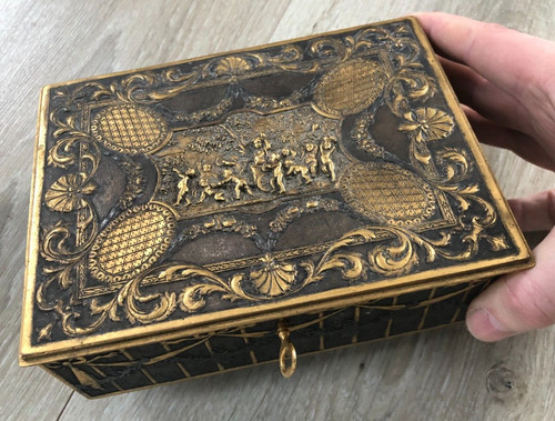 Ancien coffret xixéme bronze - ancien,