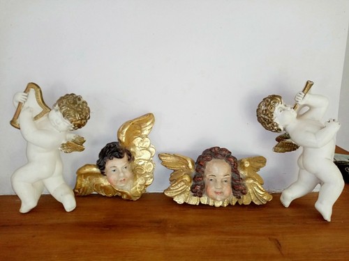 Lot anciens angelots putti - lot, angelots,