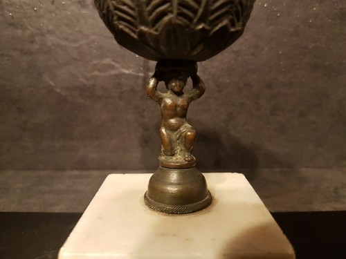 Baguier putti bronze marbre - baguier,