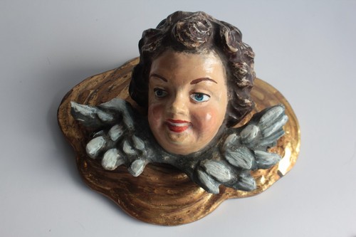 Ancien putti bois - ancien,