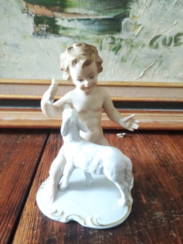 Ancienne statue putti en - statue,